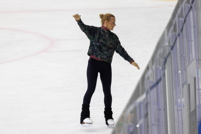 Aneta Zając na łyżwach