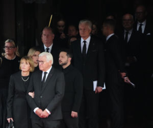 Karol Nawrocki na pogrzebie króla