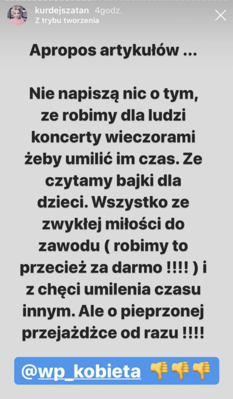 Basia Kurdej-Szatan  jak będzie trzeba odda aktorom wszystko co ma 