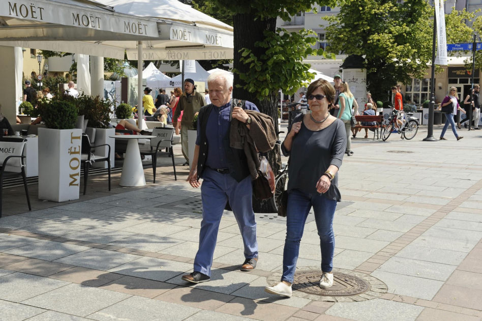 Marian Opania z żoną