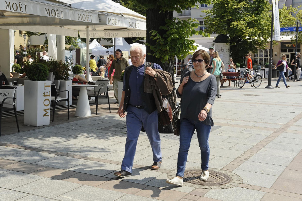 Marian Opania z żoną