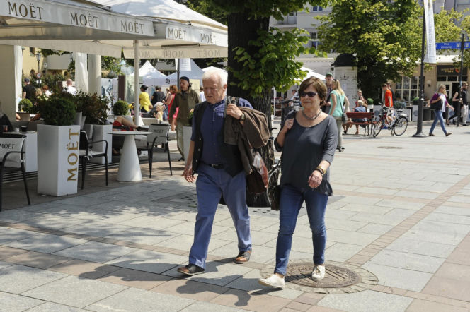 Marian Opania z żoną