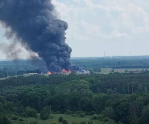 Pożar zakładów w Charnowie