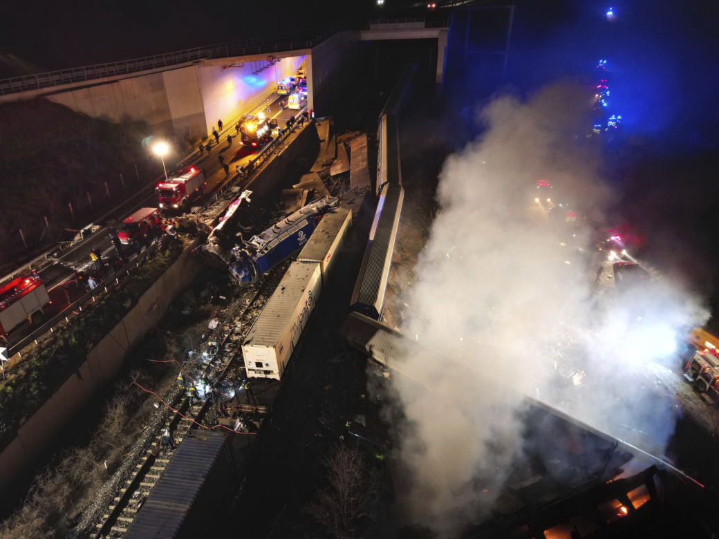 Wypadek pociągów w Grecji