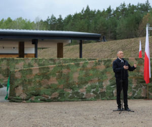 Prezydent Karol Nawrocki na otwarciu strzelnicy sportowej w Bogutach-Piankach