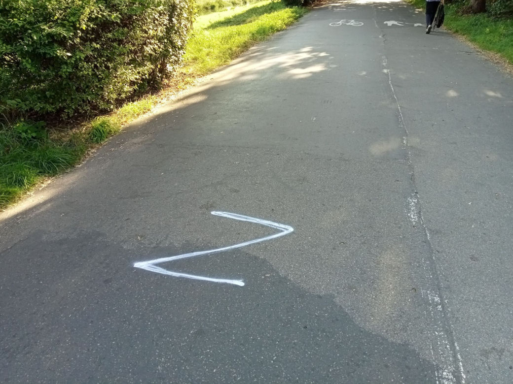 Ktoś namalował "Z" w okolicy lubelskiego Parku Ludowego i Areny Lublin