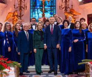 Karol i Marta Nawroccy na kolędowaniu