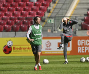 Trening reprezentacji Polski przed meczem ze Szwecją