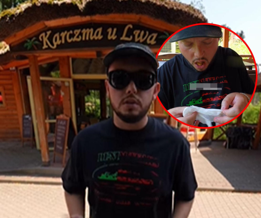 Książulo przed Karczmą u Lwa. Na miniaturce twórca wypluwa jedzenie. O wizycie youtubera we Wrocławiu czytaj w SE Wrocław.