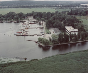 Szczecin z lotu ptaka w latach 80. XX wieku