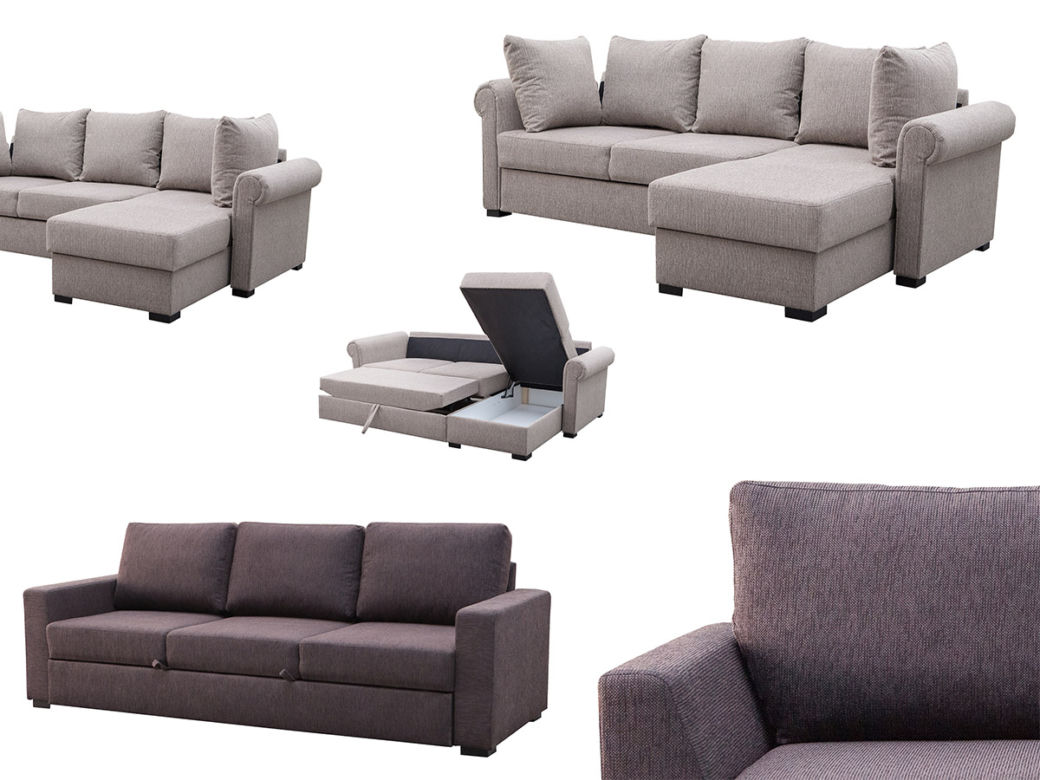 Szara sofa do salonu: szare meble tapicerowane