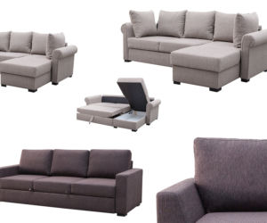 Szara sofa do salonu: szare meble tapicerowane