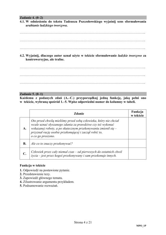 ARKUSZE CKE - Matura j.polski - poziom podstawowy 8.06.2020