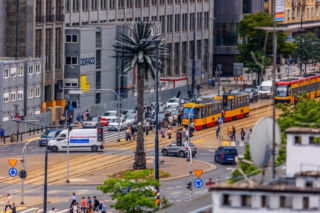 Palma na rondzie de Gaulle'a w Warszawie