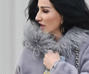 Justyna Steczkowska boso na śniegu