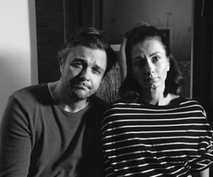 Anita Sokołowska i Marek Bukowski na planie serialu Przyjaciółki