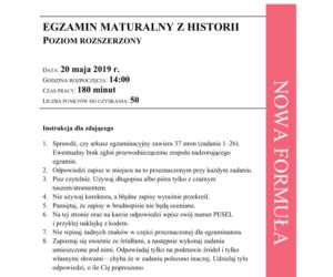 Matura 2019. Historia poziom rozszerzony. Arkusz CKE