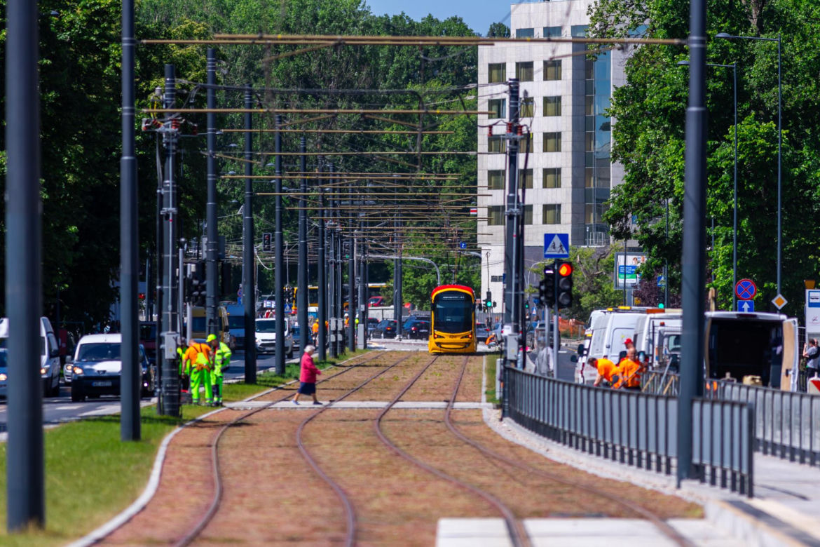 Tramwaj na Gagarina w Warszawie