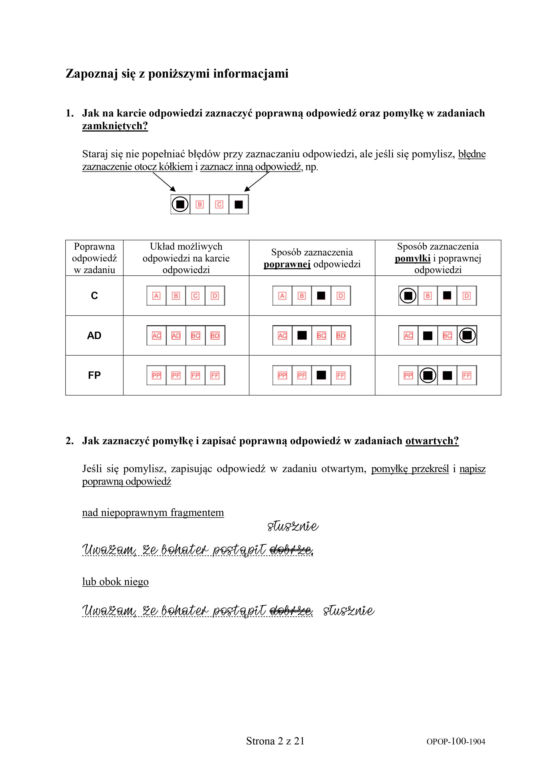 Egzamin ósmoklasisty z języka polskiego. Arkusze CKE 2019