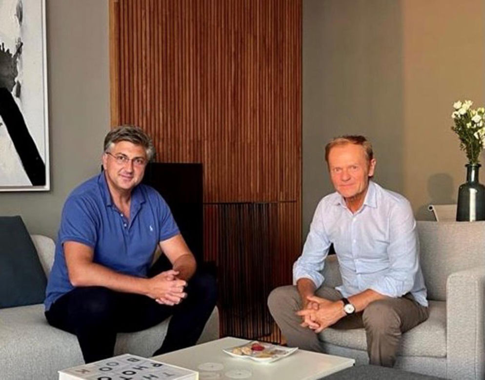 Donald Tusk w Chorwacji: Z misiem poszedł na lody