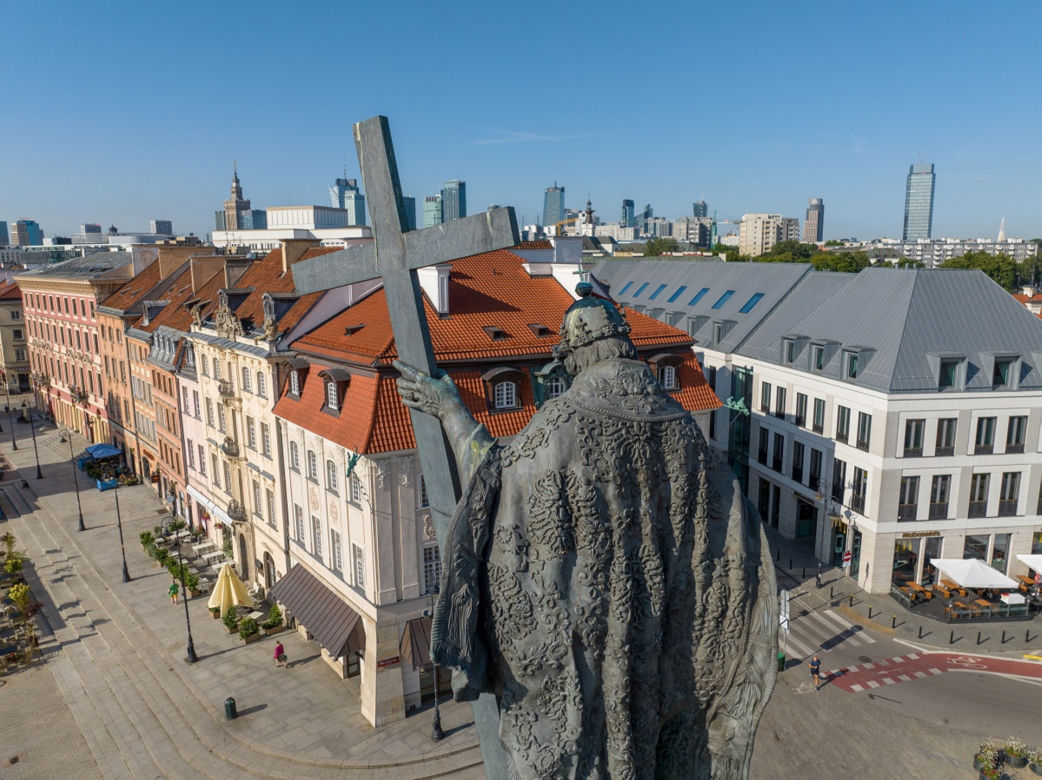 Tak wygląda pomnik  króla Zygmunta III Wazy. Co za widok!