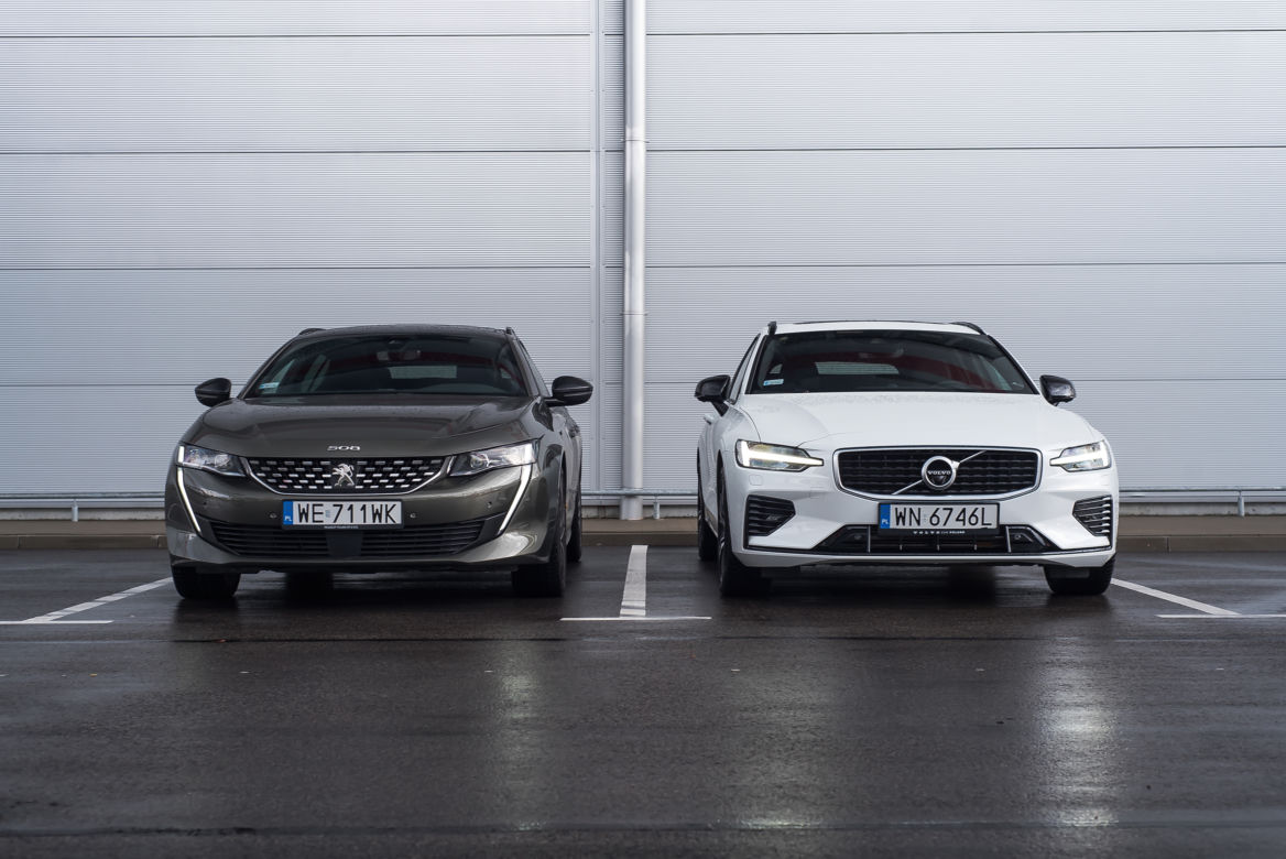 Volvo V60 T8 Twin Engine AWD R-Design AT8 vs. Peugeot 508 SW GT 2.0 BlueHDI 177 KM AT8