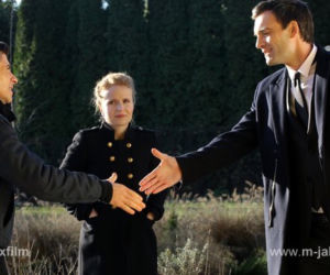 M jak miłość. Christopher Kamiński (Mariusz Zaniewski), Ewa (Dominika Kluźniak), Marek (Kacper Kuszewski)