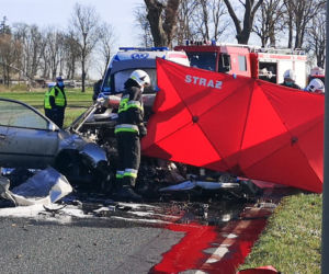 Tragedia pod Nakłem. Kierowca roztrzaskał się na drzewie