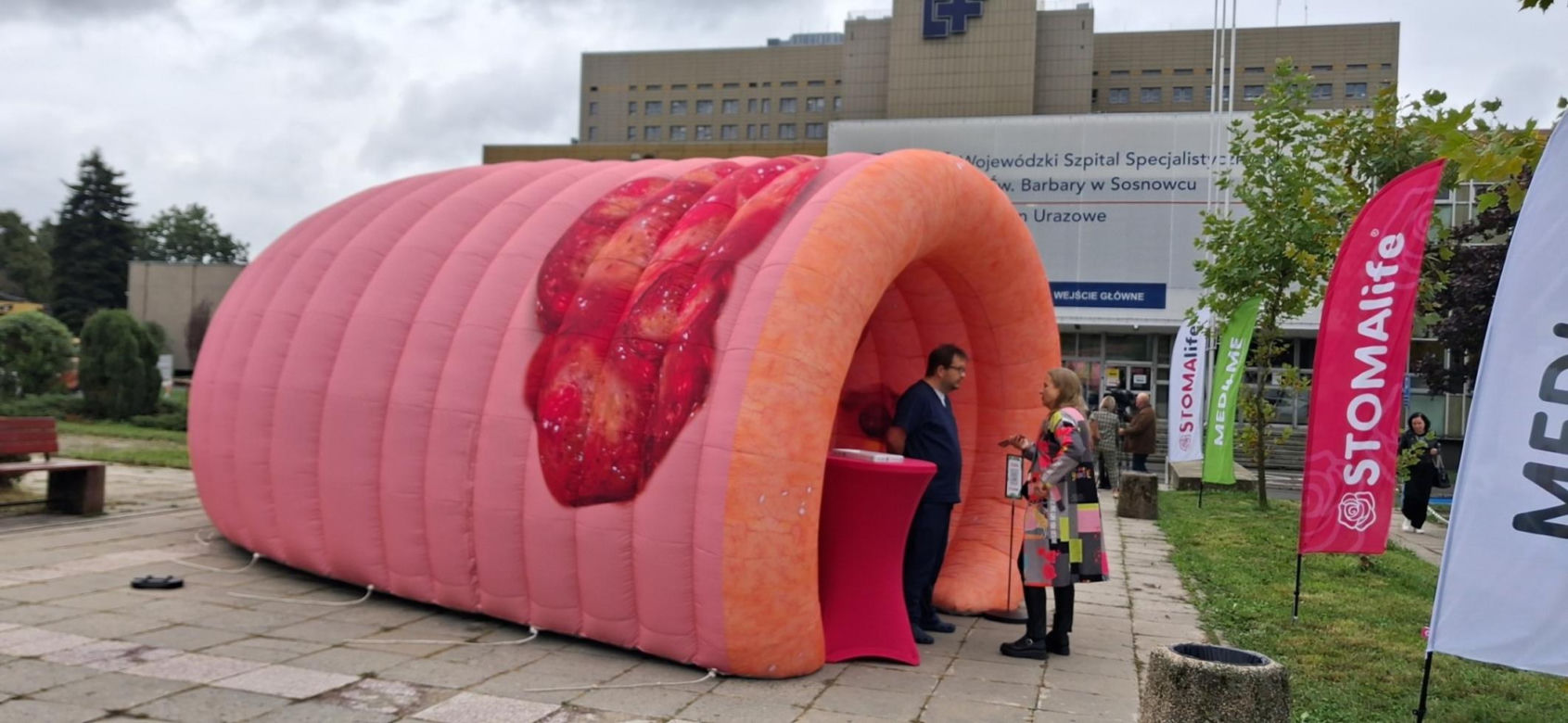Jelito 3D stanęło przy szpitalu w Sosnowcu