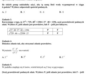 Próbny egzamin gimnazjalny - Matematyka