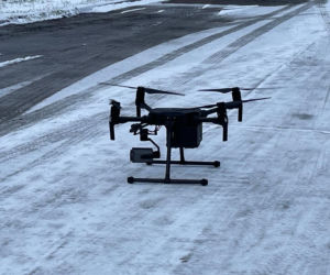 Policyjny dron nad ulicami Tarnowa