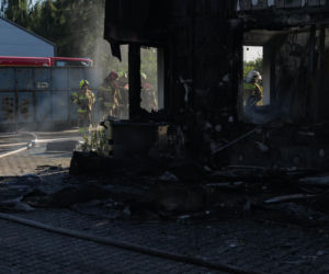 Pożar przy ul. Kasprowicza w Lublinie