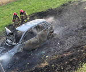 Tajemniczy wypadek na A4. Samochód zamienił się w kulę ognia