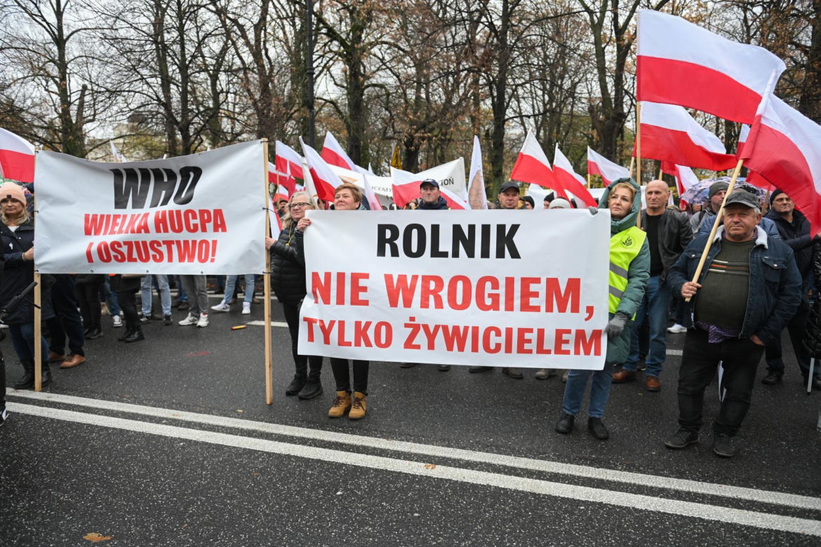 Protest plantatorów tytoniu w Warszawie (3.11.2025)