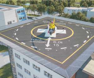 Nowoczesny budynek szpitala przy ul. Arkońskiej w Szczecinie