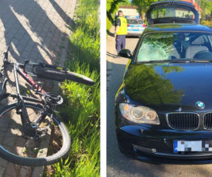7-latek wjechał pod BMW! Groźny wypadek pod Słupskiem