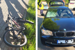 7-latek wjechał pod BMW! Groźny wypadek pod Słupskiem