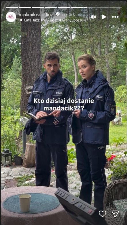 M jak miłość nowy sezon na planie. Natalka (Dominika Suchecka), Rafał (Jakub Kucner)