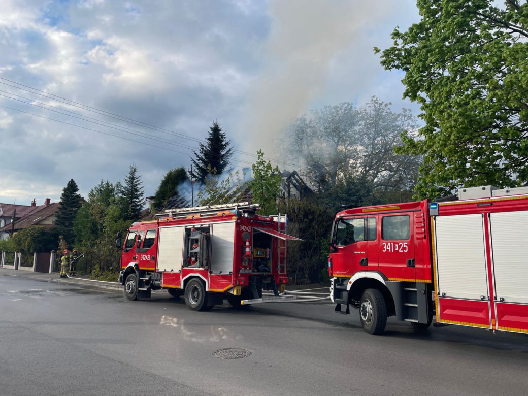 Pożar budynku przy ul. Paderewskiego