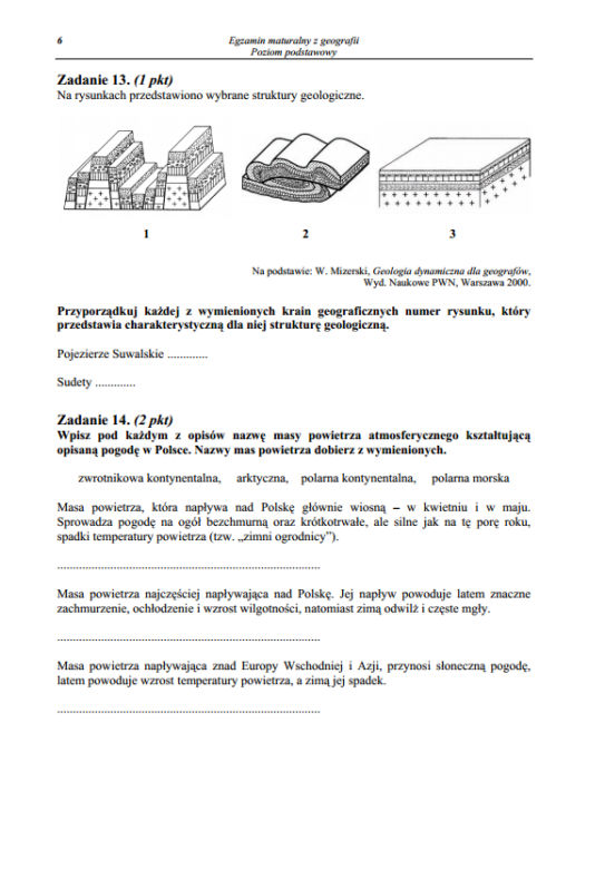 Geografia rozszerzona 2013