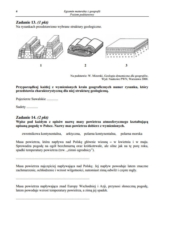 Geografia rozszerzona 2013