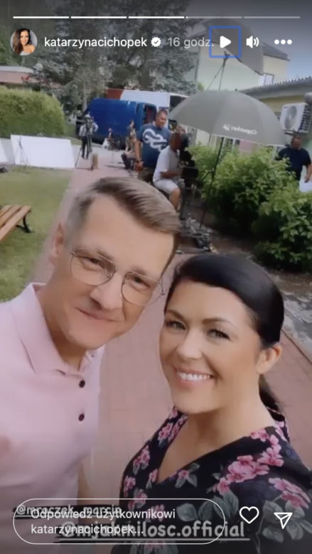 M jak miłość po wakacjach 2023. Kinga (Katarzyna Cichopek), Piotrek (Marcin Mroczek)