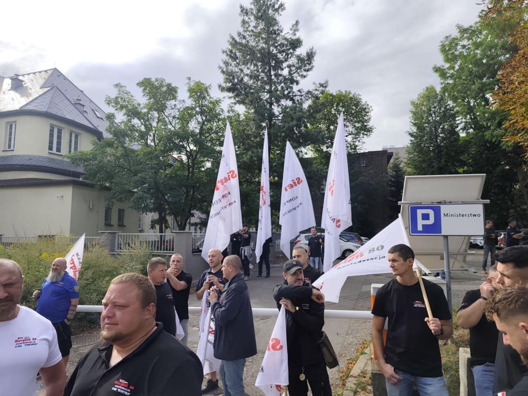 Protest górników i hutników