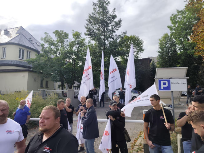 Protest górników i hutników