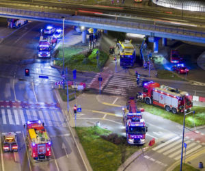 Autobus miejski wjechał w przejście podziemne przy Dworcu Zachodnim