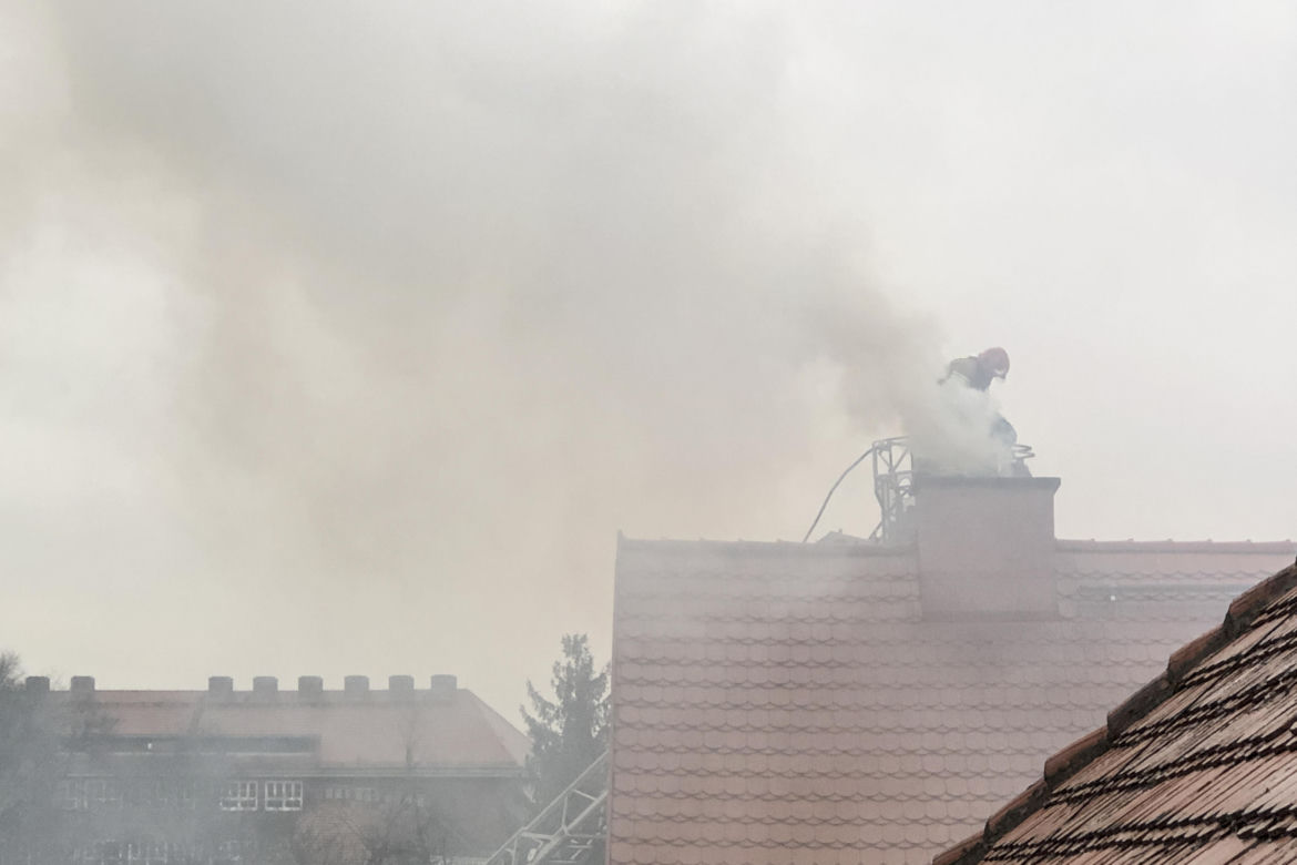 Pożar na wrocławskim Sępolnie we Wrocławiu 