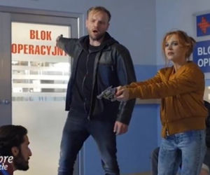 Na dobre i na złe odc. 641. Lidka (Angelika Kujawiak), Czarny (Maciej Mikołajczyk), Góral (Jan Zmit)