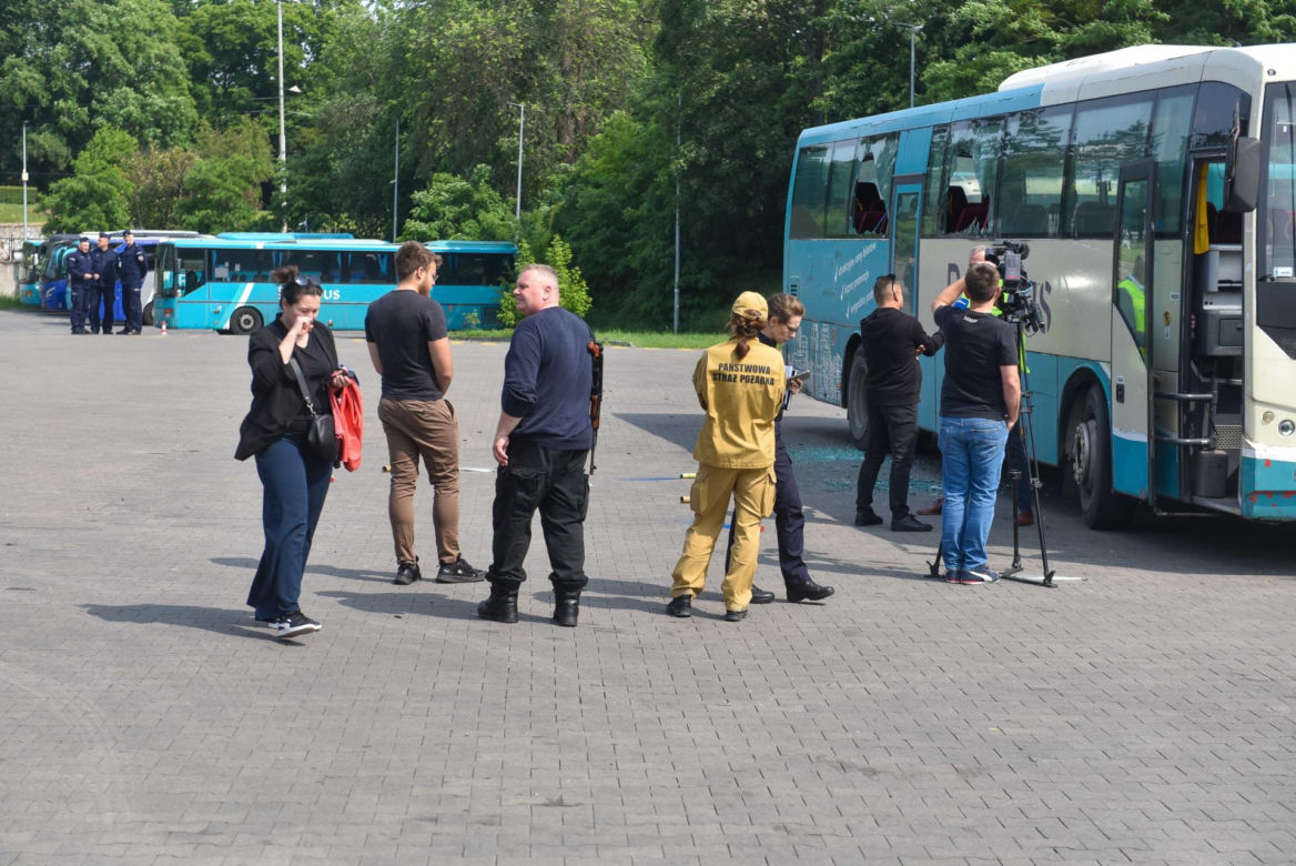 Wybuchy i strzelanina na dworcu autobusowym. Na szczęście, to tylko ćwiczenia