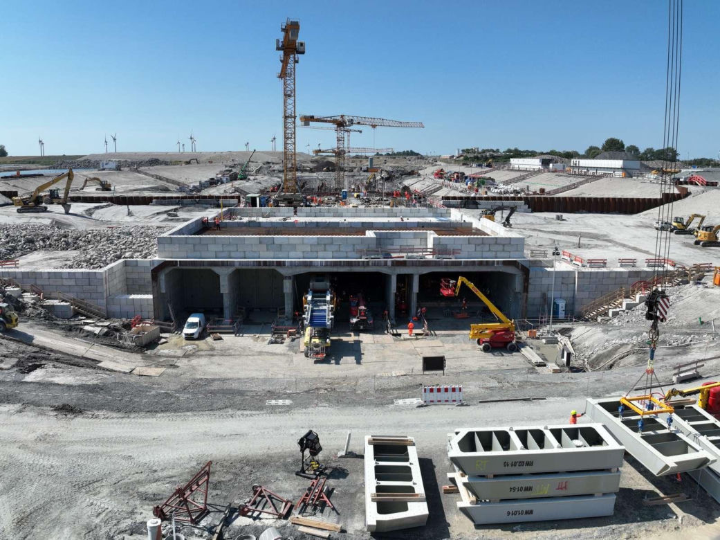 Plac budowy tunelu Fehmarnbelt - najnowsze zdjęcia