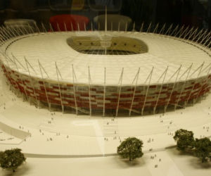 Makieta Stadionu Narodowego.